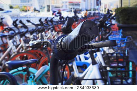 Shared Bicycle Concept: Sharing Bicycles Into Urban Garbage