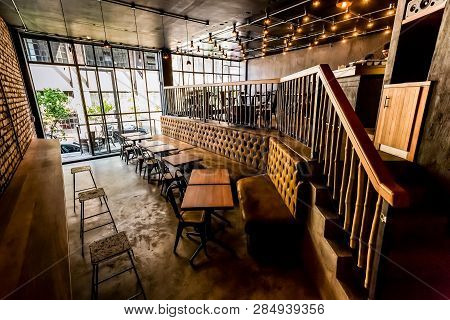 Inside Interior Of A Retro Sushi Restaurant