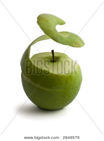 Groene geschilde appel