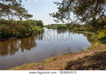 Teteriv River Bank Forest-steppe Zone Polissya, Ukraine - Scenic Countryside
