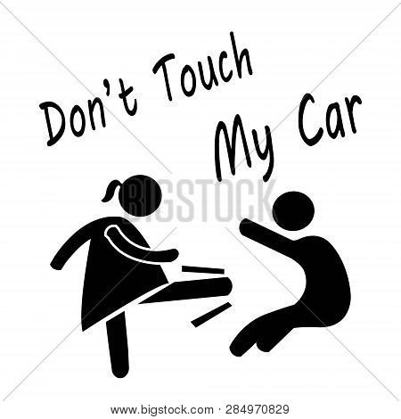 Sticker For Car In White Background Drawing By Illustration