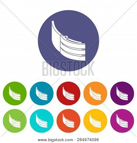 Strap Belt Icons Color Set Vector For Any Web Design On White Background