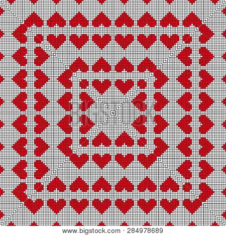 Embroidered Hearts, Square Pattern Brushes, Showl Print