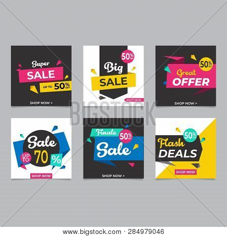Social Media Banner For Brochure Design. Trendy Vector Illustration. Social Network Photo Frame. Vec