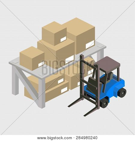 Isometric Shop And Supermarket With Awnings Vector Illustration