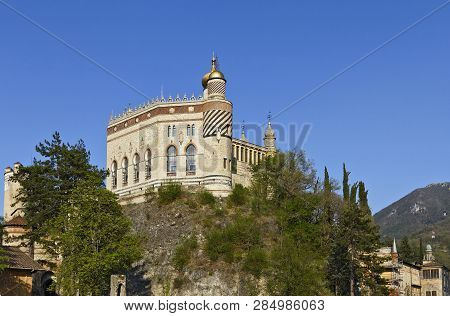 La Rocchetta Mattei Is A Fortress Located On The Northern Apennines, On A Hill.