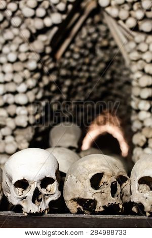 Skulls And Bones In Kutna Hora, Kostnice