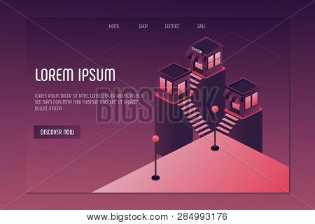 Abstract Infographic. Abstract Concept Graphic Element. Landing Page Template. Vector Advertising Il