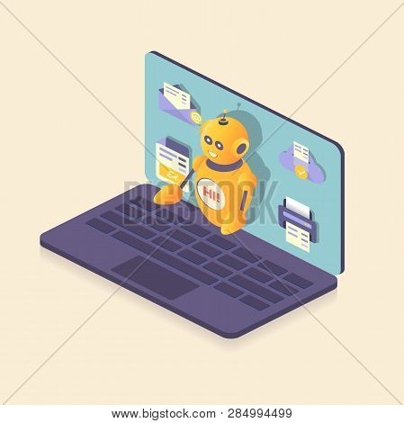 3d Illustration. Home Page Concept. Landing Web Page. Vector Symbol Ai. Modern Flat Illustration. Di