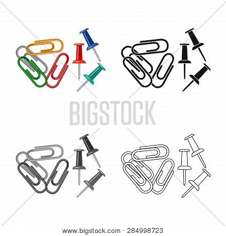 Isolated Object Of Office And Supply Sign. Set Of Office And School Vector Icon For Stock.
