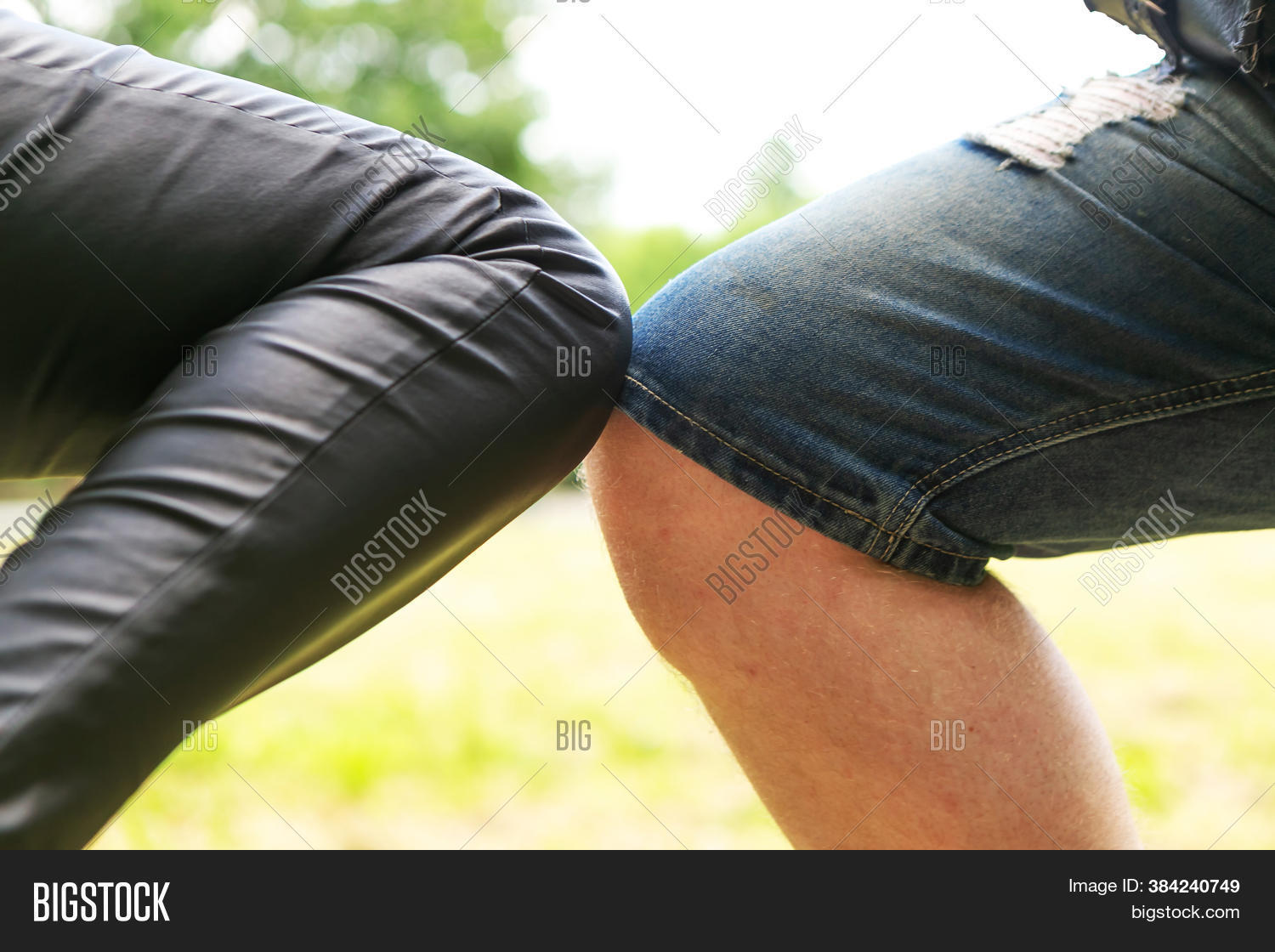 Knees Bumping. New Way Image & Photo (Free Trial) Bigstock