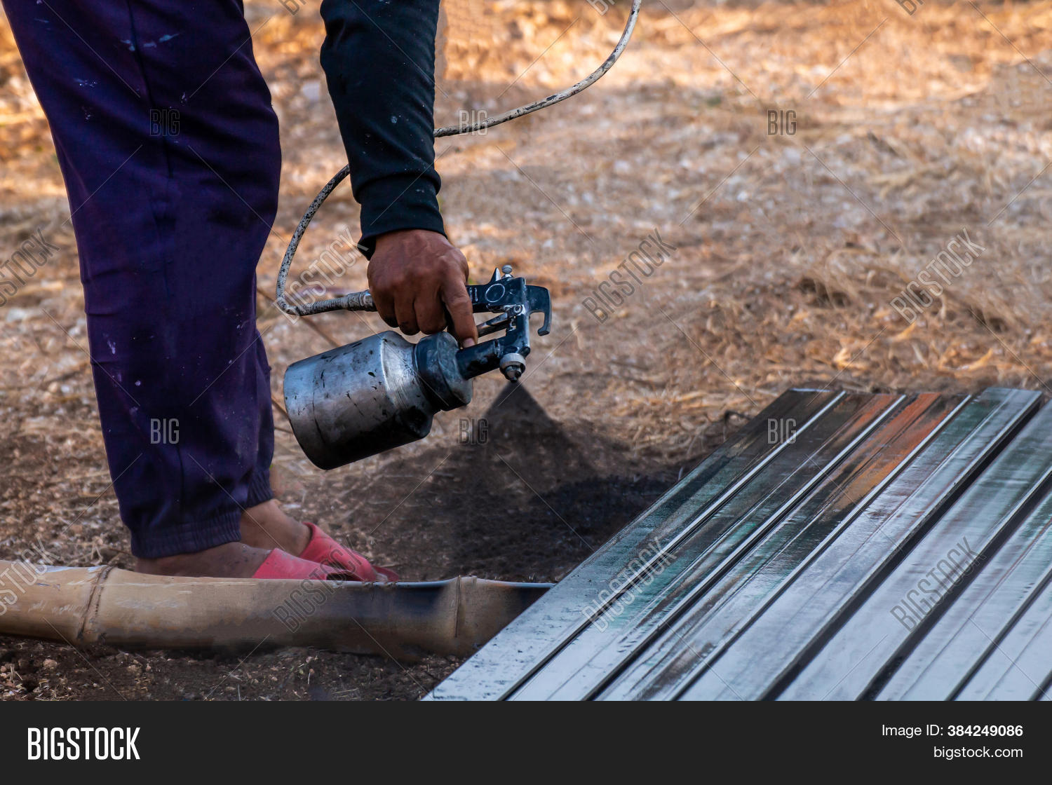 Spray Painting Metal Image & Photo (Free Trial) Bigstock