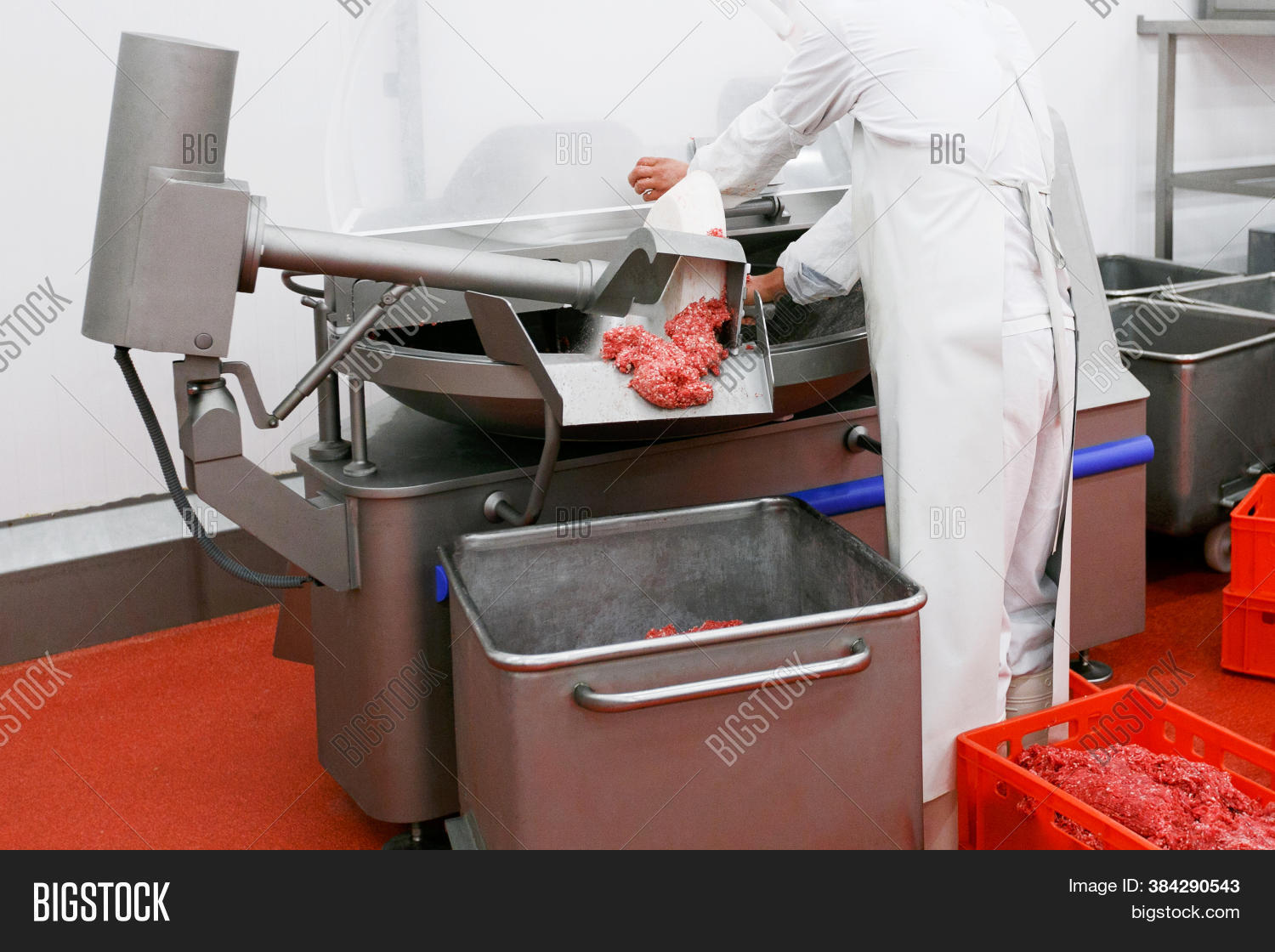 Worker Meat Processing Image & Photo (Free Trial) Bigstock