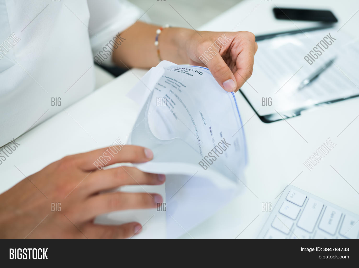 Paycheck Open Envelope Image & Photo (Free Trial) Bigstock