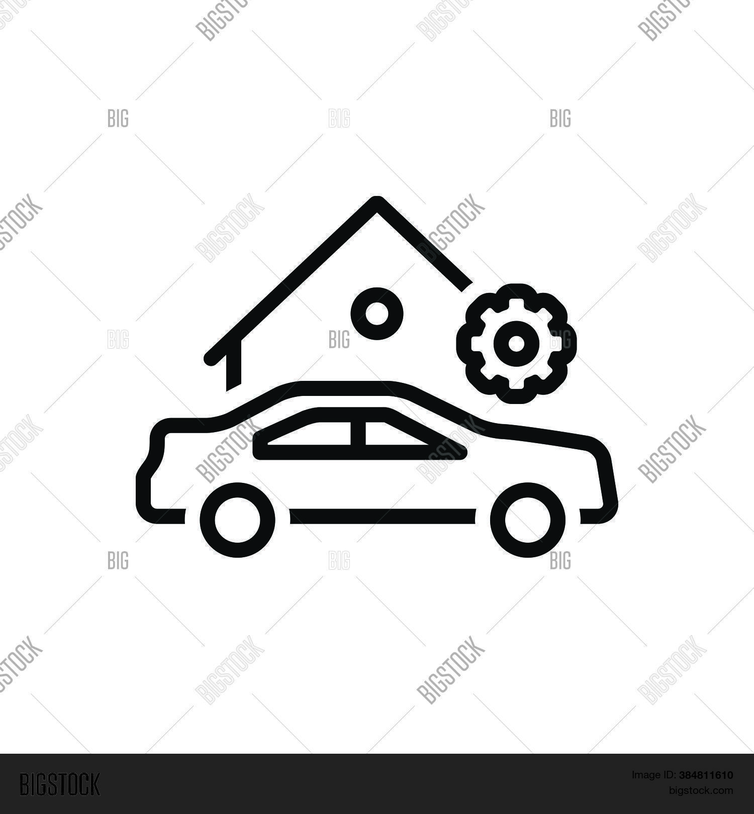 Black Line Icon Vector & Photo (Free Trial) Bigstock