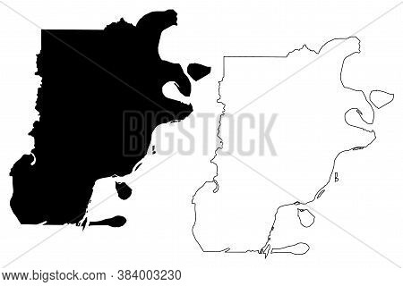 Tensas County, Louisiana (u.s. County, United States Of America, Usa, U.s., Us) Map Vector Illustrat