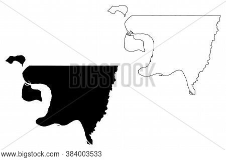 West Feliciana County, Louisiana (u.s. County, United States Of America, Usa, U.s., Us) Map Vector I