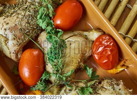 Oregano Chicken  Squash Traybake