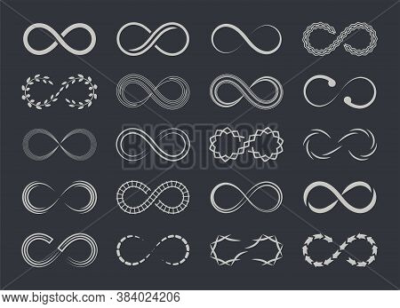Infinity Loop Logo Icon. Vector Unlimited Infinity, Endless Line Shape Sign