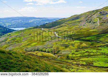 The Struggle Road At Kirkstone Pass Leading To Windermere Lake Ambleside Lake District England