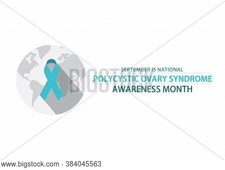 Vector Illustration Of Polycystic Ovary Syndrome Awareness Month Poster Design.