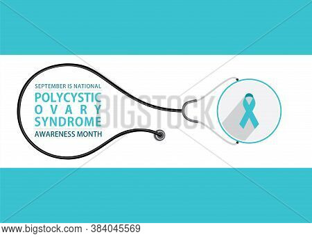 Vector Illustration Of Polycystic Ovary Syndrome Awareness Month Poster Design.