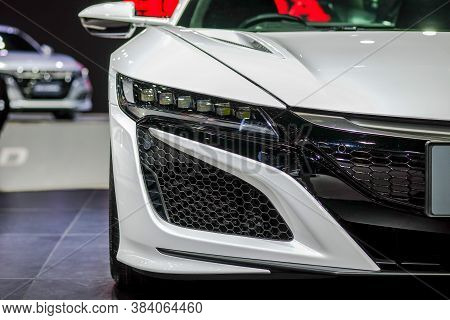 Nonthaburi-thailand 28 Nov 2018: Headlight Of Honda Nsx On Display At The 35th Thailand Internationa
