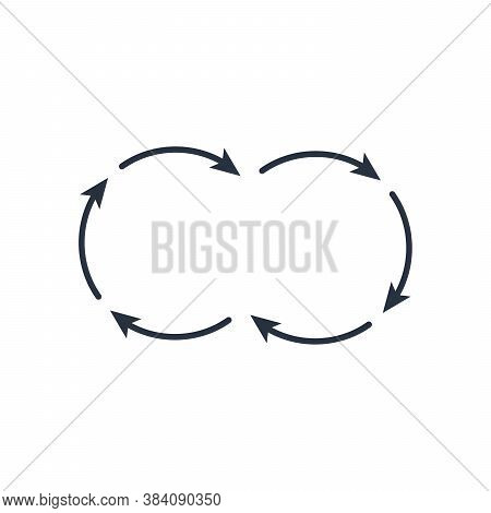 Six Arrows Double Circle Infographic Icon. Stock Vector Illustration Isolated On White Background.