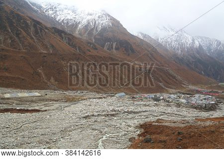 Kedarnath Temple Aerial View After Kedarnath Disaster 2013. Heavy Loss To People & Property Happened