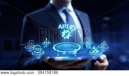 Api Application Programming Interface Function And Procedure Development Technology Concept On Scree