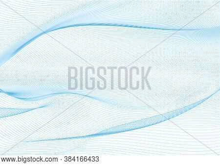 Abstract Wavy Blue Lines (guilloche Pattern) Useful For Certificate, Promissory Note, Diploma, Offic