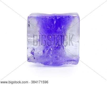 One ice qube isolated over white background