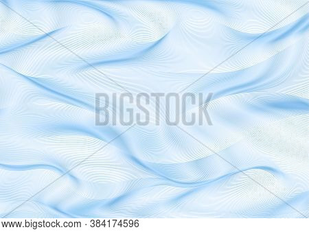 Abstract Wavy Blue Lines (guilloche Pattern) Useful For Certificate, Promissory Note, Diploma, Offic