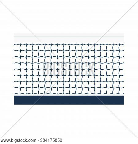 Tennis Net Icon. Flat Color Design. Vector Illustration.