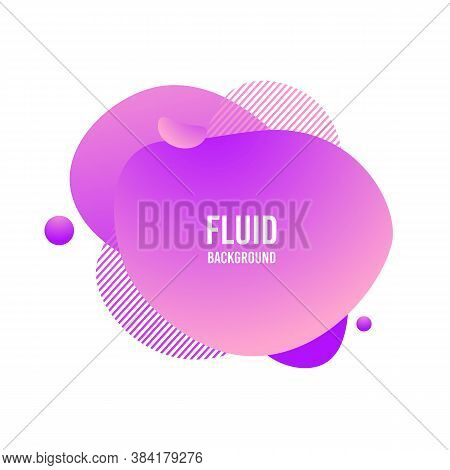 Fluid Blod Shape. Abstract Modern Graphic Element. Memphis Liquid Gradient Splash. Vivid Gradient Te