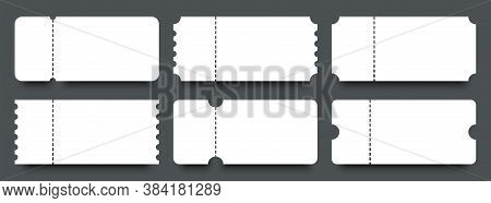 Tickets. Coupons. Blank Templates Tickets Or Coupons With Bar Codes. Ticket Or Coupon Vector Icon, I