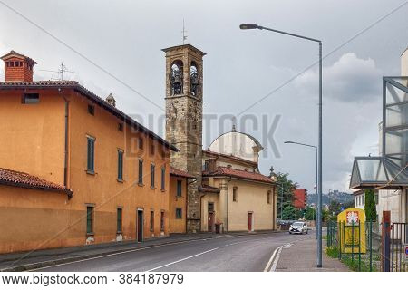 Bergamo, Italy - May 21, 2019: Back View Of The Historical Church Parrocchia S.giovanni Battista In 