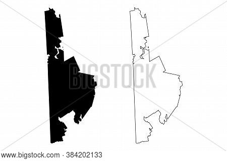 Oxford County, Maine (u.s. County, United States Of America, Usa, U.s., Us) Map Vector Illustration,