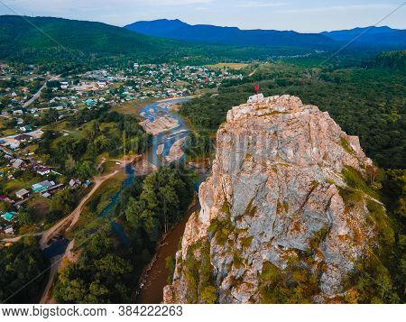 View From Above. Dersu Rock In The Village Of Kavalerovo. Under The Rock In 1903, Vladimir Arseniev 