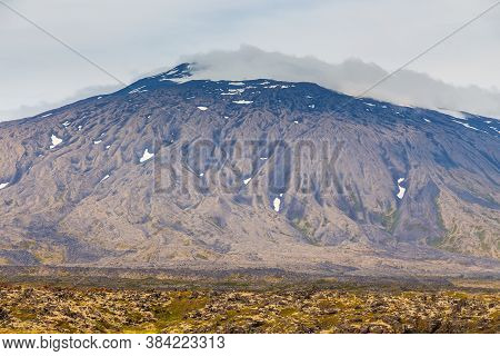 View Of The Coast Of Grundafjordur Bay On The Snaefellsnes Peninsula. Mountain Around. Western Icela