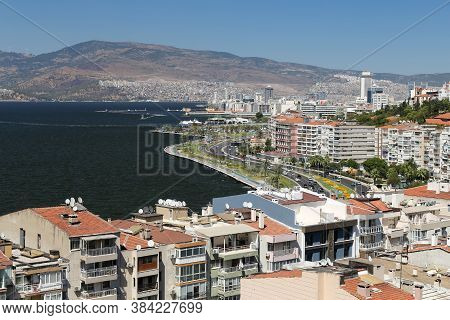 Cityscape Of Izmir In Aegean Coast Of Turkey