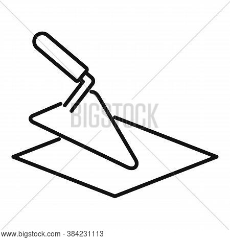 Tiler Trowel Icon. Outline Tiler Trowel Vector Icon For Web Design Isolated On White Background