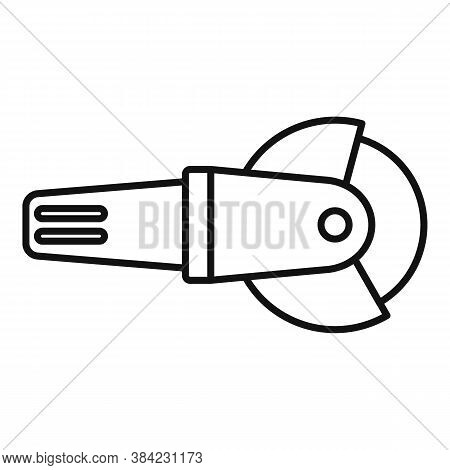 Tiler Angle Grinder Icon. Outline Tiler Angle Grinder Vector Icon For Web Design Isolated On White B