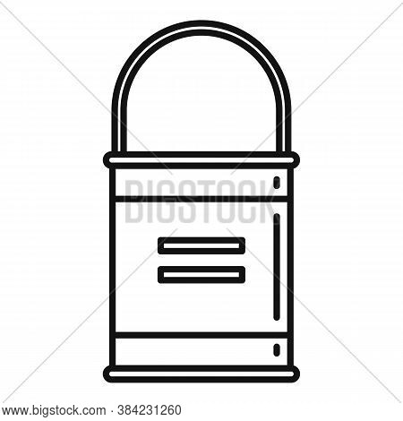 Tiler Glue Bucket Icon. Outline Tiler Glue Bucket Vector Icon For Web Design Isolated On White Backg