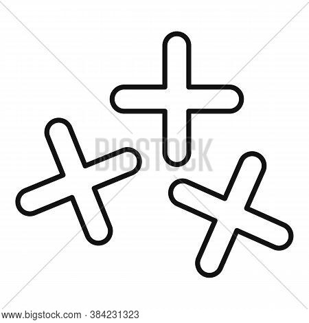 Tiler Cross Tool Icon. Outline Tiler Cross Tool Vector Icon For Web Design Isolated On White Backgro