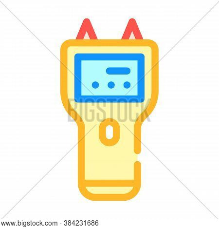 Moisture Meter For Wood Color Icon Vector Illustration