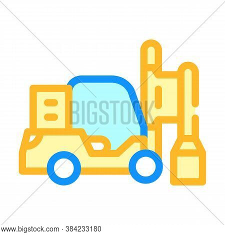 Pile Driver Color Icon Vector Isolated Illustration