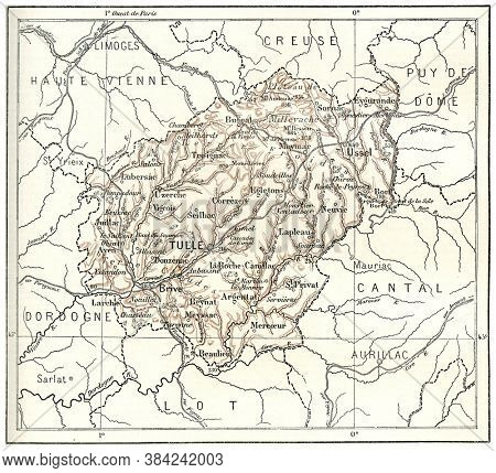 Department of correze, From the Dictionary of Word and Things, 1888.