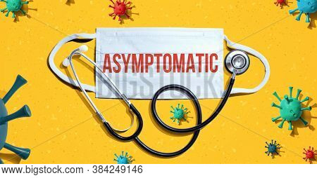 Asymptomatic Theme With Medical Mask And Stethoscope