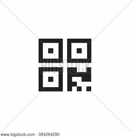 Qr Code Simple Icon Symbol. Scan Logo, Concept In Vector Flat Style.